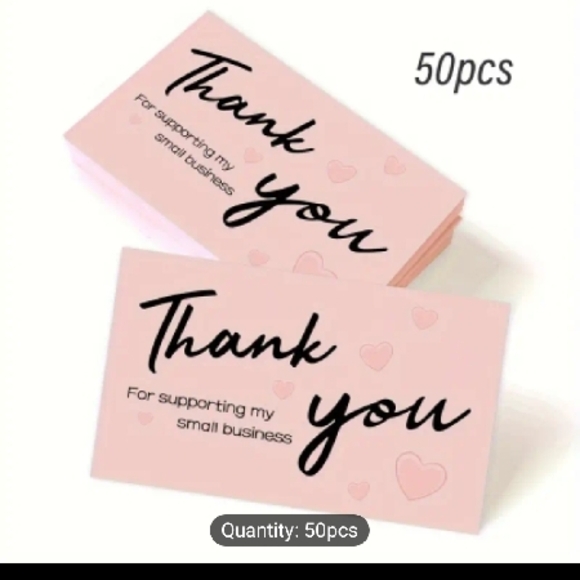 unknown Other - Thank You Cards 50pcs New